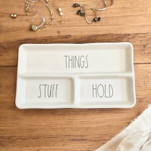 NEW Rae Dunn ‘THINGS STUFF HOLD’ Vanity Organizer  - Size 5x9